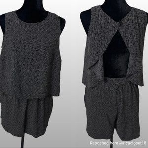 Loft Black Polka Dot Romper